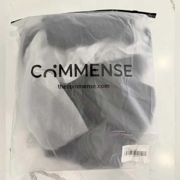 🖤 Commense Asymmetric Faux Leather Panel Midi Dress Black NWT M - Picture 5 of 5